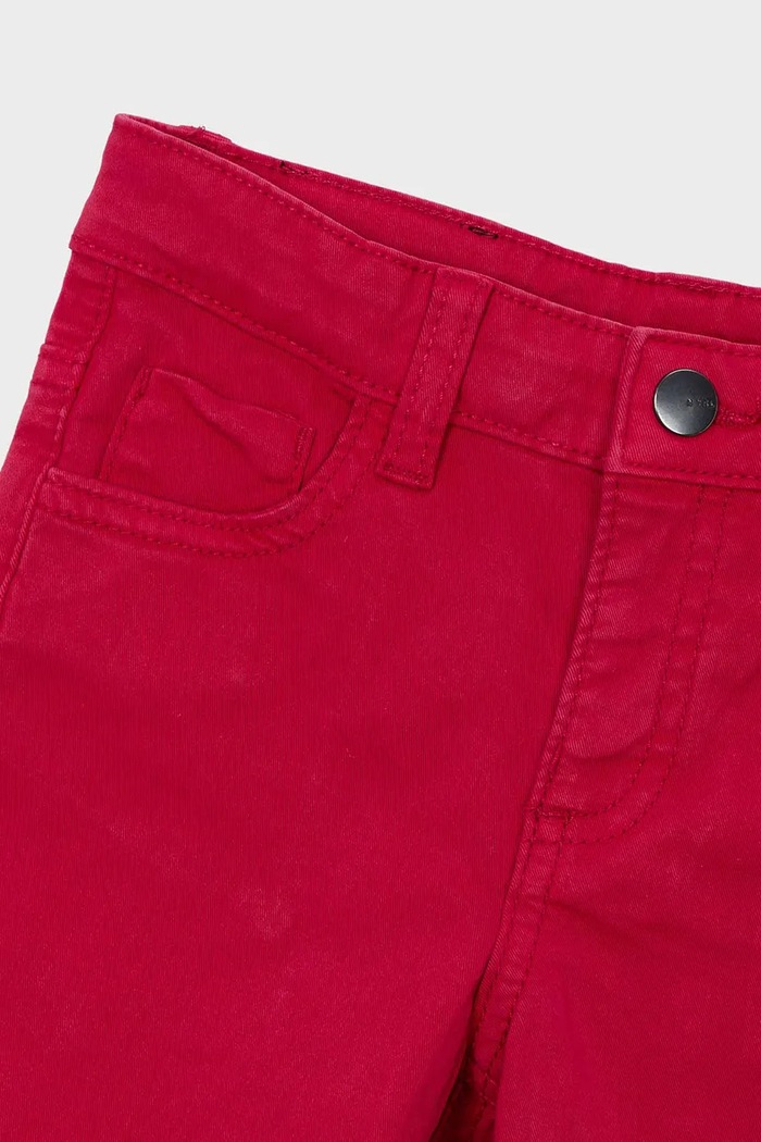 Chłopiec Mayoral spodnie slim fit basic 517.5A.Mini.9BYA czerwony