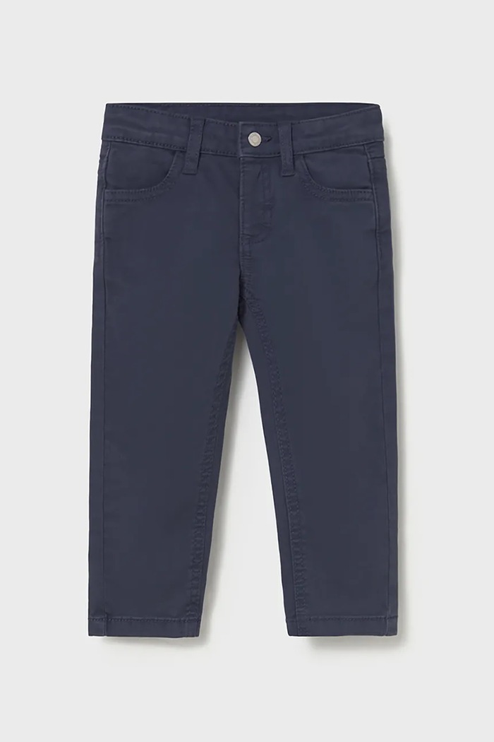 Nohavice pre bábätká Mayoral slim fit basic bavlna tmavomodrá 563.3B.Baby.9BYA