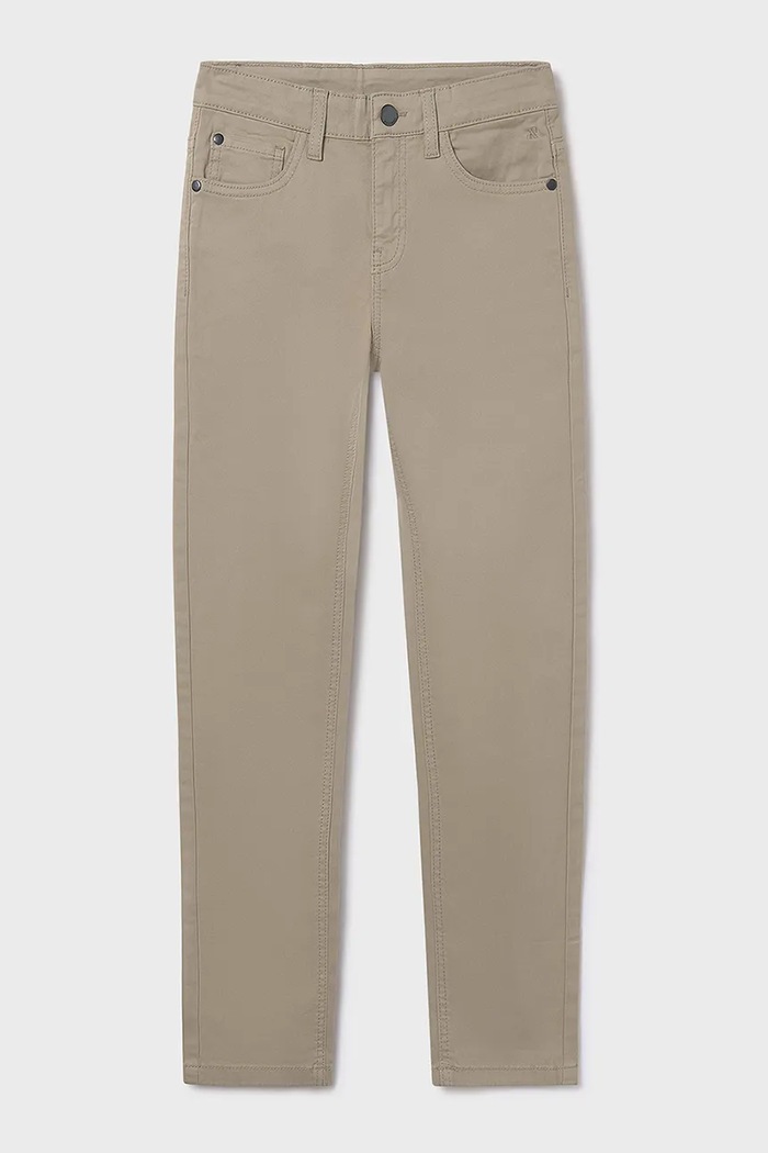 Mayoral spodnie dziecięce slim fit basic 582.7D.Junior.9BYA beżowy AW25