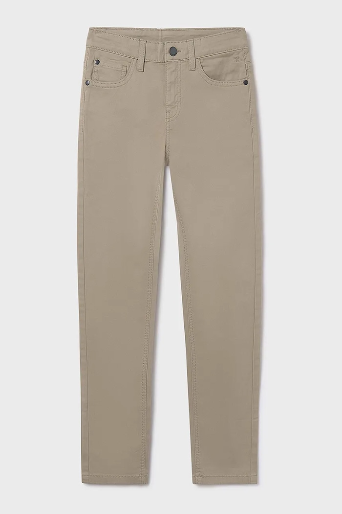 Mayoral spodnie dziecięce slim fit basic 582.7D.Junior.9BYA beżowy AW25