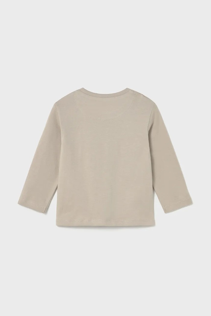 Mayoral longsleeve din bumbac pentru copii 2061.3B.Baby.9BYA bej AW25