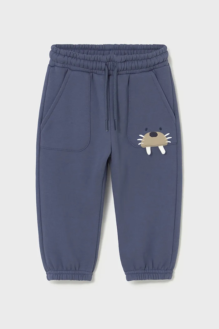 Mayoral spodnie dresowe dziecięce 2504.3A.Baby.9BYA niebieski AW25