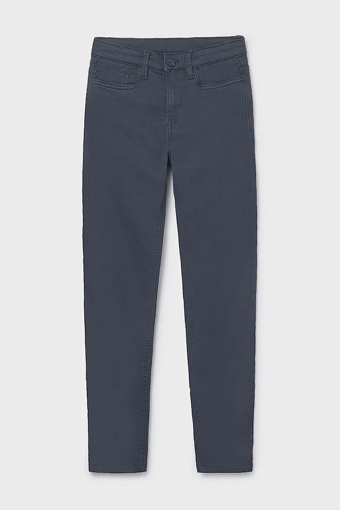 Detské nohavice Mayoral soft s elastanom tmavomodrá 7569.7E.Junior.9BYA