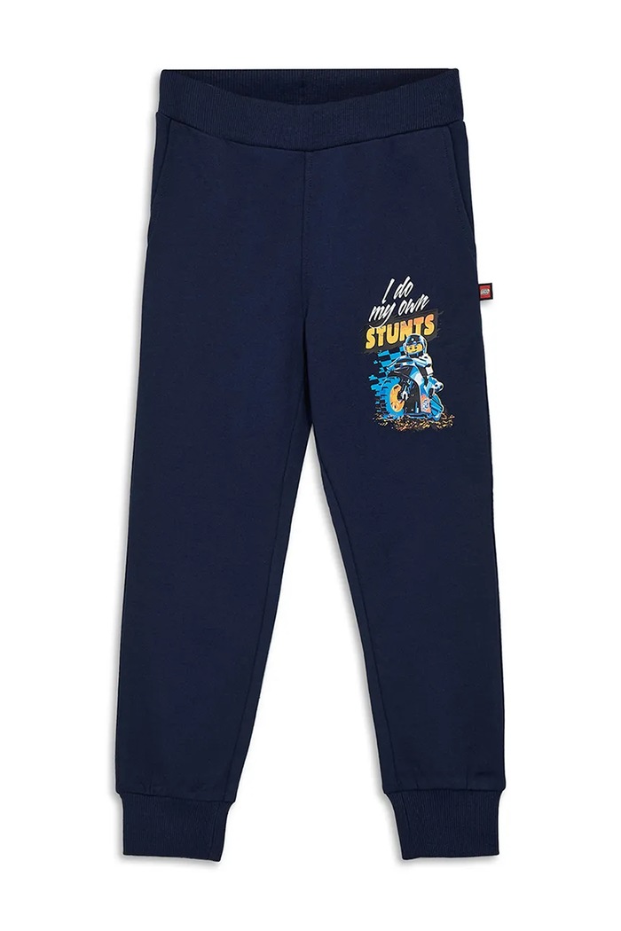 Lego pantaloni de trening din bumbac pentru copii LWPASI 601 bumbac bleumarin 11010923