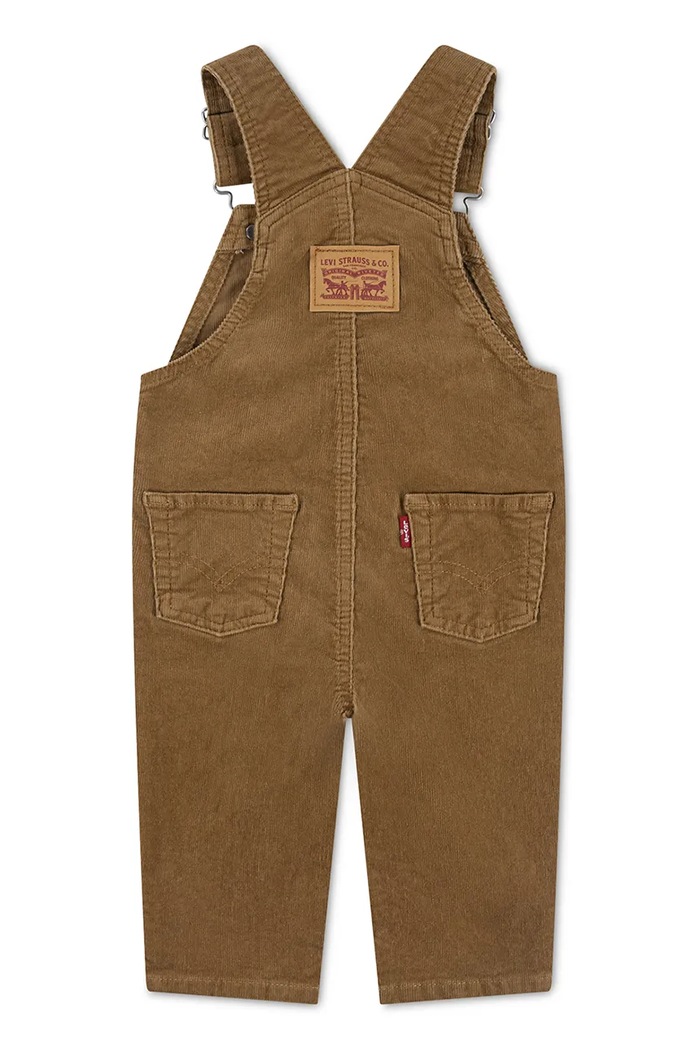 Παιδικές βαμβακερές ολόσωμες φόρμες Levi's CORDUROY OVERALL 6EJ335.B καφέ AW25