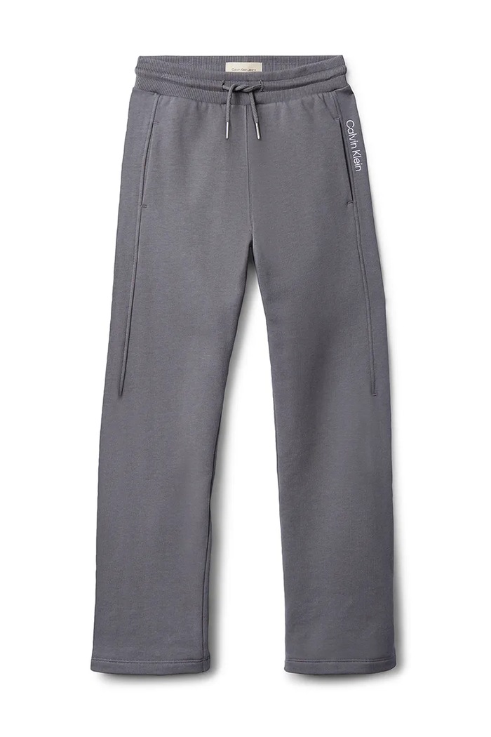 Calvin Klein Jeans spodnie bawełniane dziecięce IB0IB02571.9BYA szary AW25