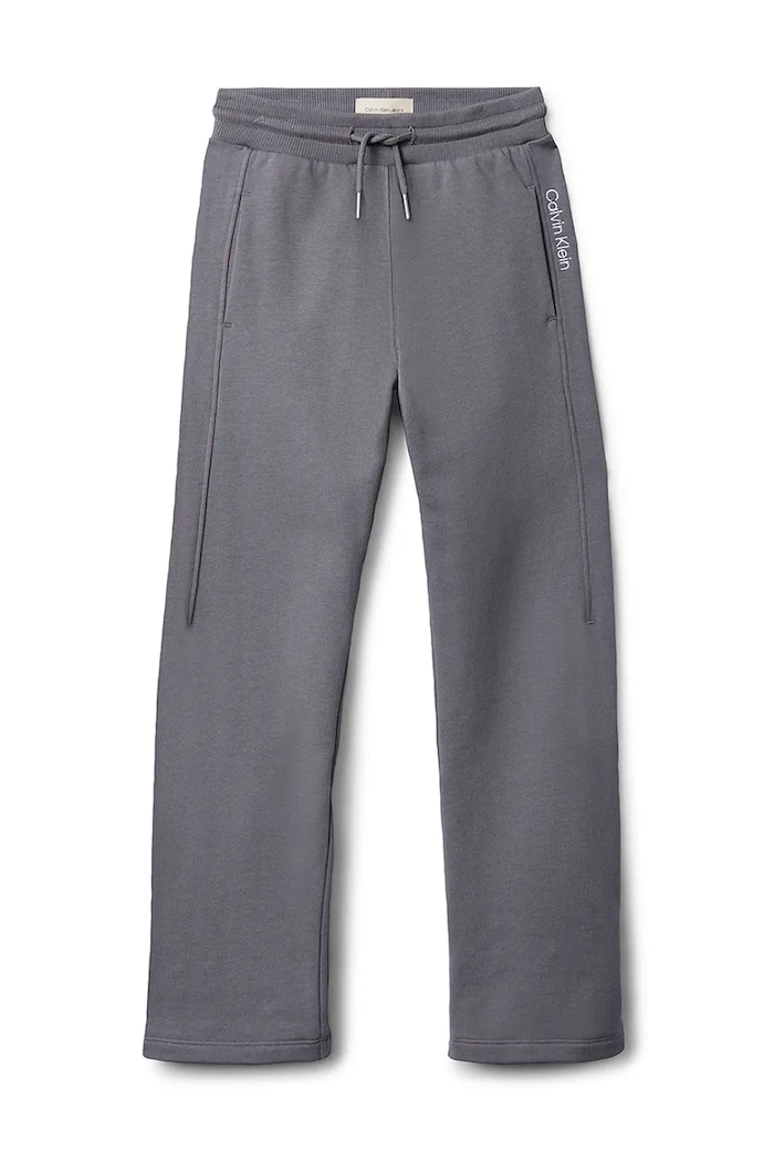 Calvin Klein Jeans spodnie bawełniane dziecięce IB0IB02571.9BYA szary AW25