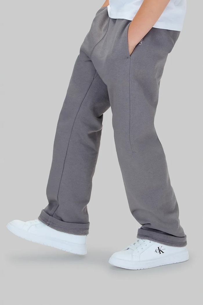 Chłopiec Calvin Klein Jeans spodnie bawełniane dziecięce IB0IB02571.9BYA szary