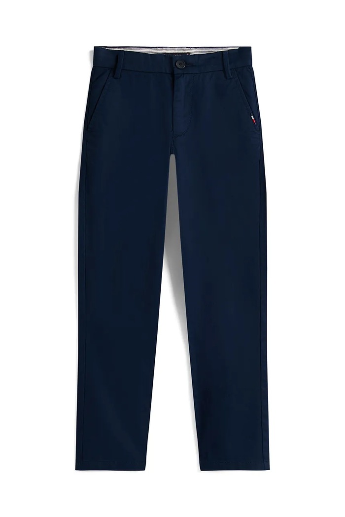 Tommy Hilfiger spodnie dziecięce z bawełną KB0KB09638.128.176.9BYA granatowy SS26