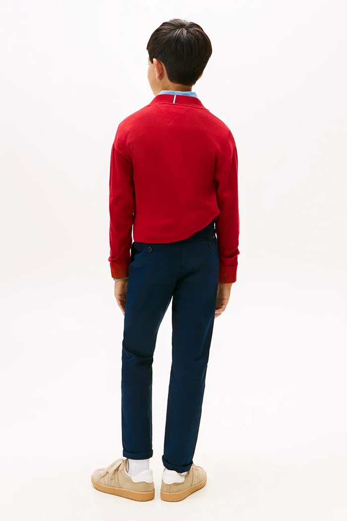 Tommy Hilfiger spodnie dziecięce z bawełną granatowy KB0KB09638.128.176.9BYA