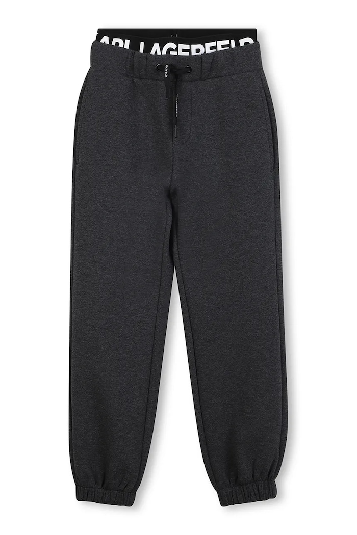 Otroški spodnji del trenirke Karl Lagerfeld Z30630.86.108 siva AW25