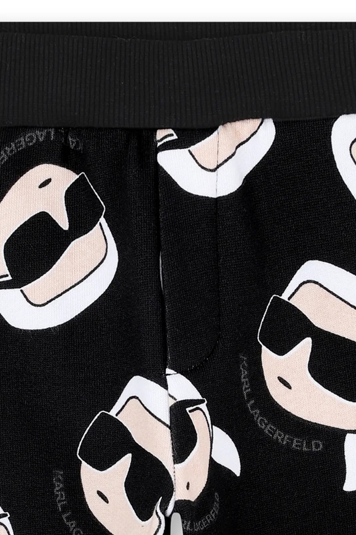 Karl Lagerfeld pantaloni de trening din bumbac pentru copii negru Z30662.86.108