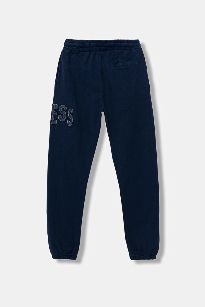 Guess spodnie dresowe bawełniane dziecięce L5BQ16.KAD74.9BYA granatowy AW25
