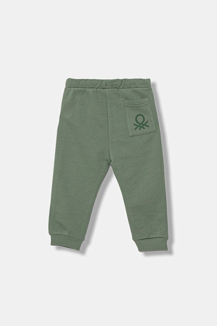United Colors of Benetton pantaloni de trening din bumbac pentru copii 3J70GF010.P.Season.9BYA verde AW25