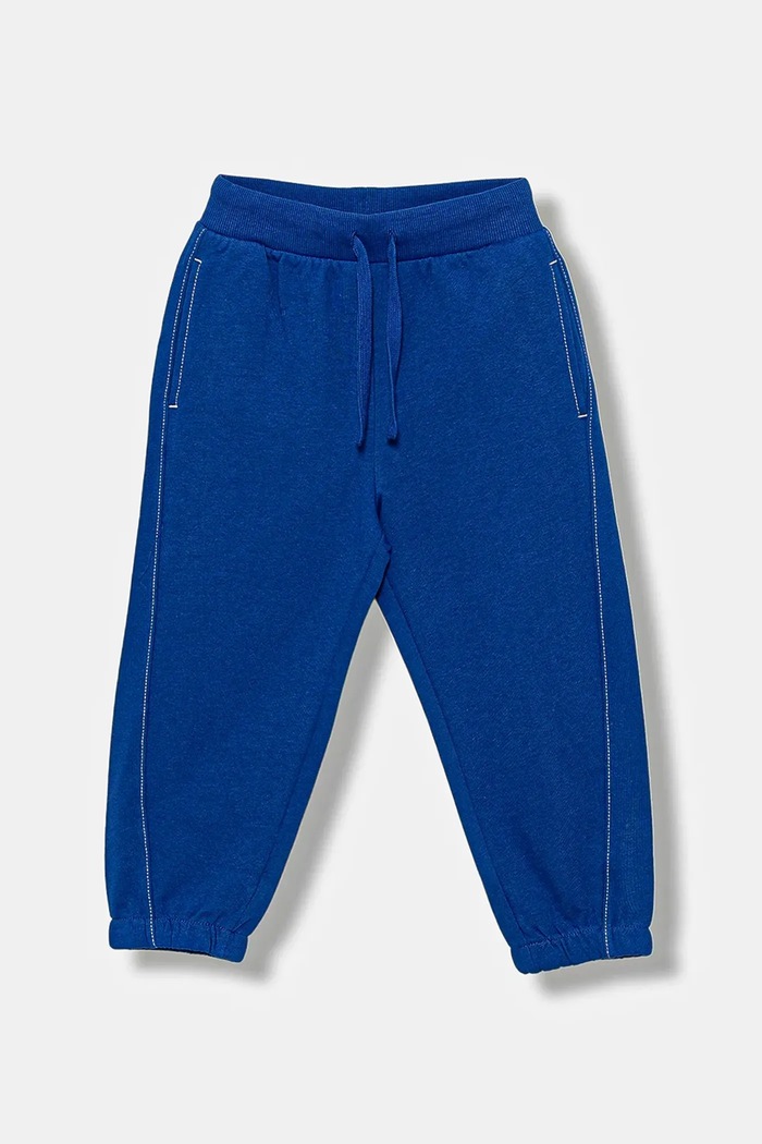 United Colors of Benetton spodnie dresowe bawełniane dziecięce bawełna niebieski 3NBMGF053.P.seasonal