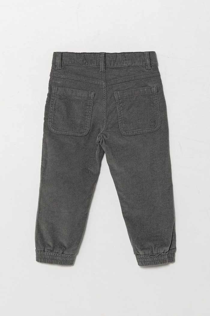United Colors of Benetton spodnie sztruksowe dziecięce z elastanem szary 4AD5GE021.P.Season.9BYA