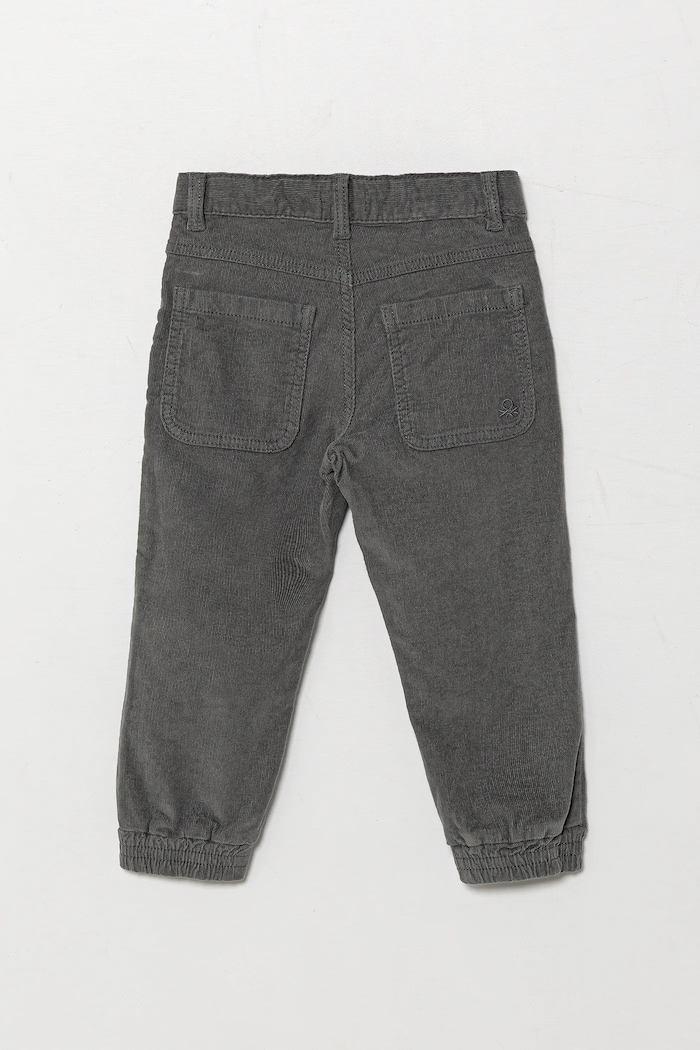 United Colors of Benetton spodnie sztruksowe dziecięce z elastanem szary 4AD5GE021.P.Season.9BYA