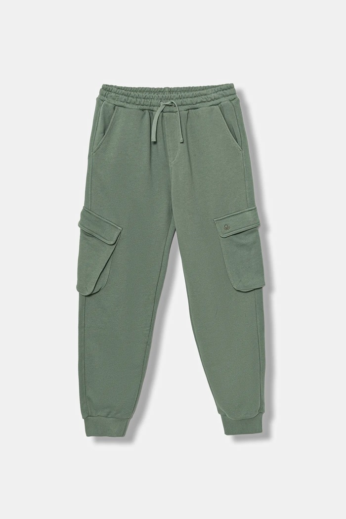 United Colors of Benetton spodnie dresowe bawełniane dziecięce bawełna zielony 3J68CF06I.G.seasonal