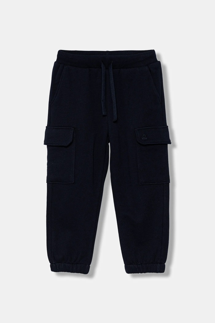 United Colors of Benetton spodnie bawełniane dziecięce bawełna granatowy 3J68GF045.P.seasonal