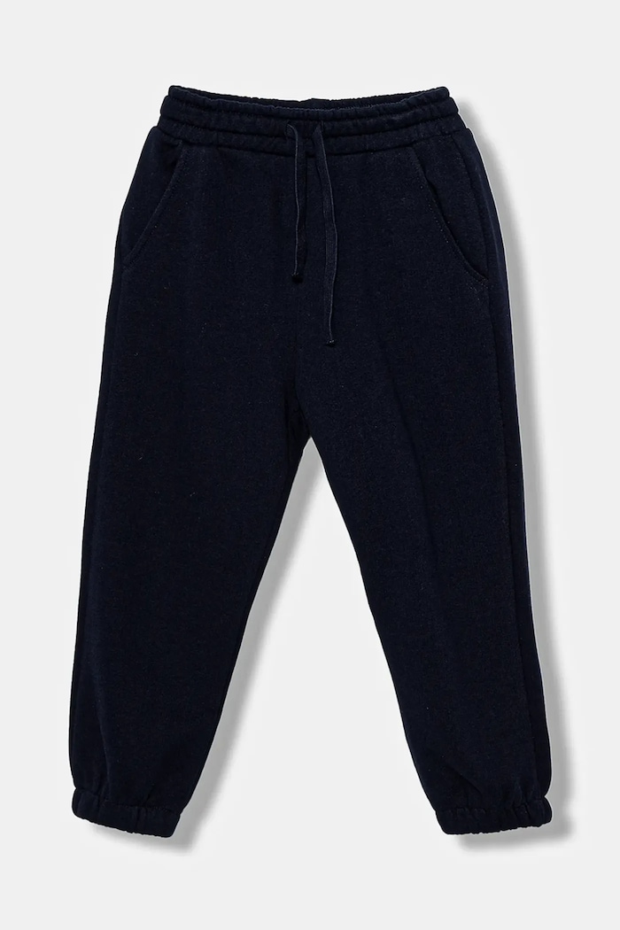 United Colors of Benetton pantaloni de trening din bumbac pentru copii cu modele bleumarin 3J68GF04Z.P.seasonal