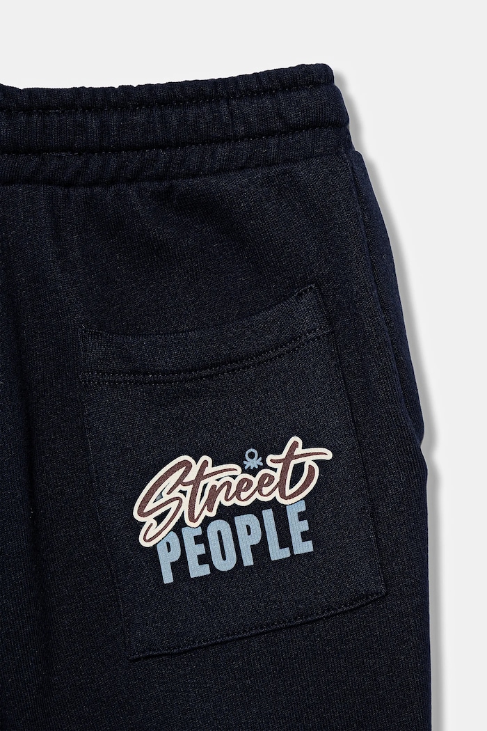 Băieți United Colors of Benetton pantaloni de trening din bumbac pentru copii 3J68GF04Z.P.seasonal bleumarin