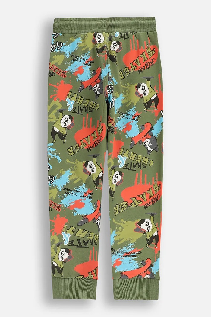 Coccodrillo spodnie dresowe dziecięce ZC5122701SBK zielony AW25
