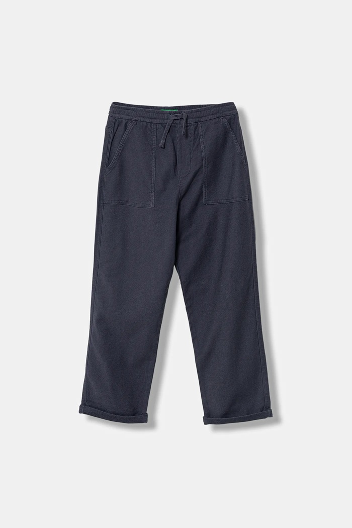 United Colors of Benetton spodnie dziecięce z elastanem granatowy 47K0CF03T.G.Season.9BYA