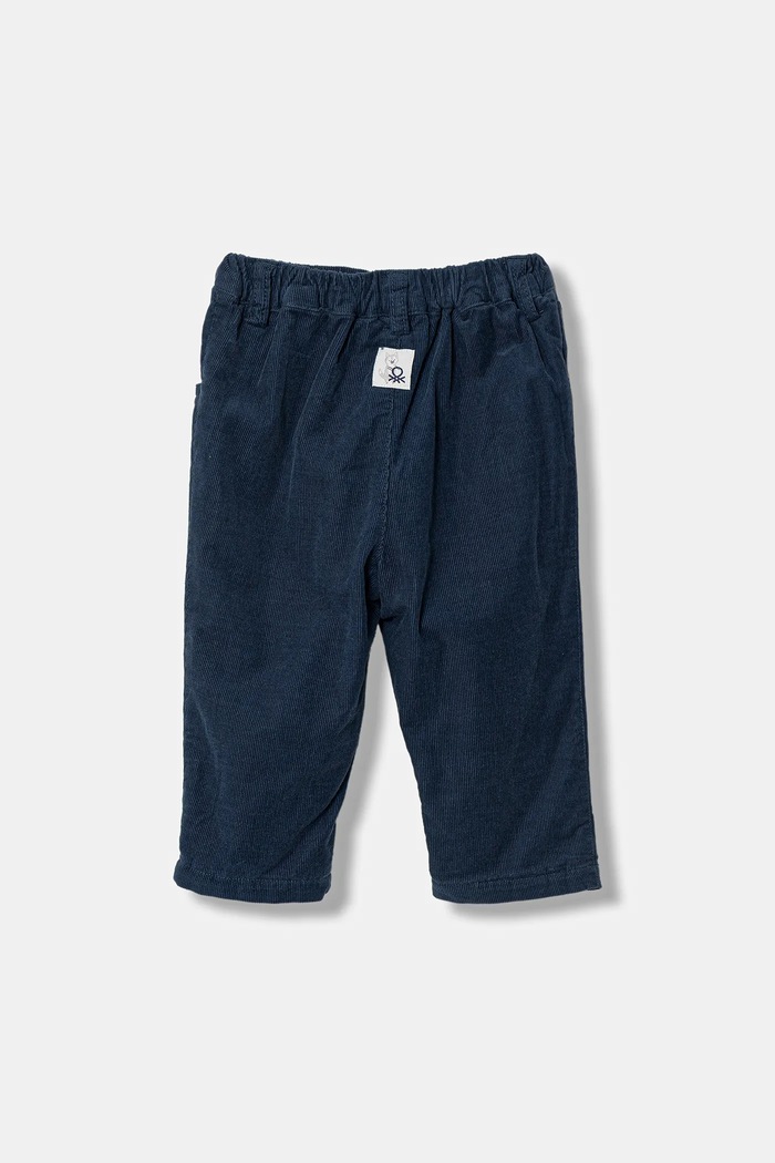 United Colors of Benetton pantaloni de catifea reiată pentru bebeluși 4O5GAF01B.W.reproposed bleumarin AW25