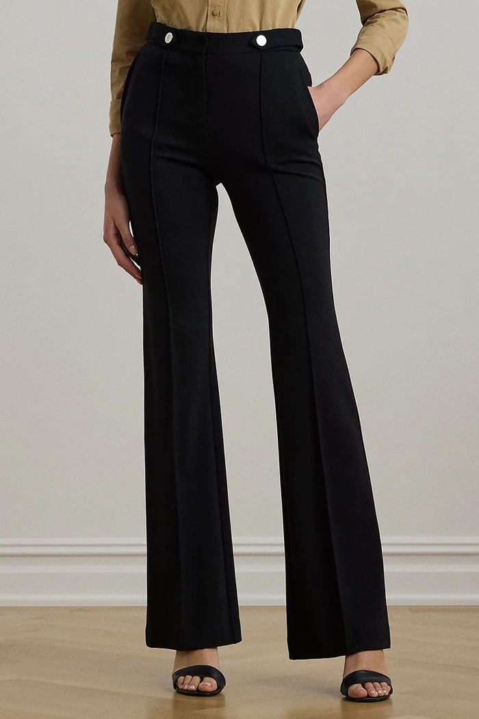 Lauren Ralph Lauren spodnie dopasowany czarny 200971132