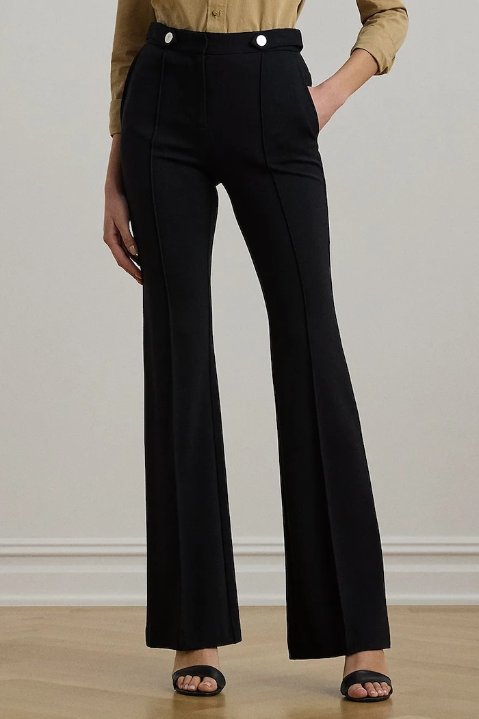 Lauren Ralph Lauren spodnie dopasowany czarny 200971132