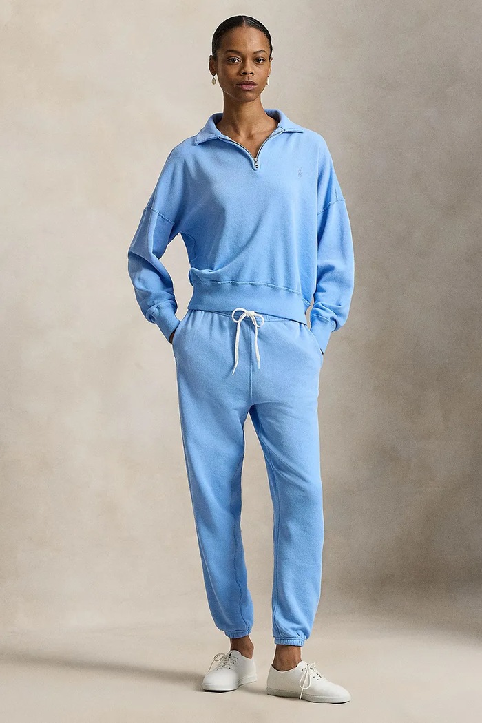 Abbigliamento Polo Ralph Lauren pantaloni da tuta in cotone da donna 211971694 blu