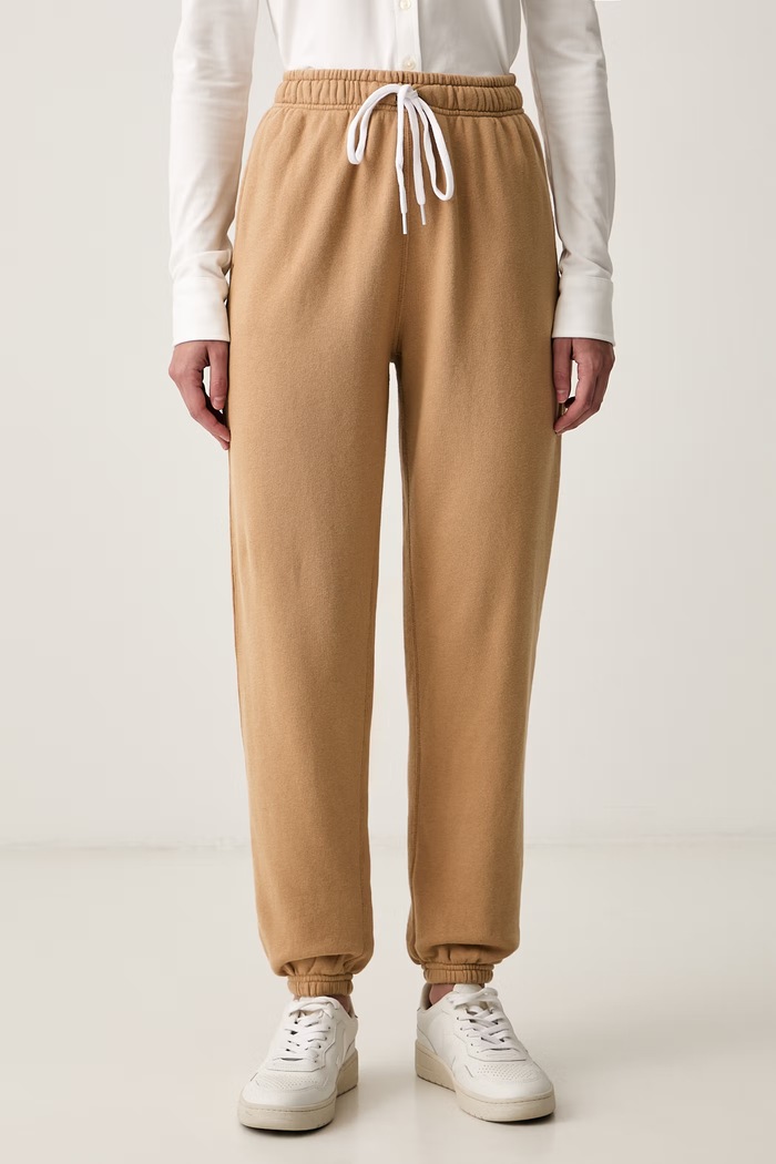 Polo Ralph Lauren spodnie dresowe damskie z bawełną brązowy 211971694