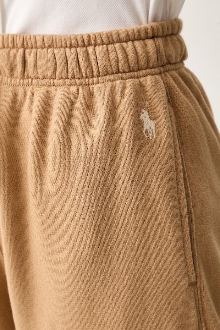 Polo Ralph Lauren spodnie dresowe damskie z bawełną brązowy 211971694