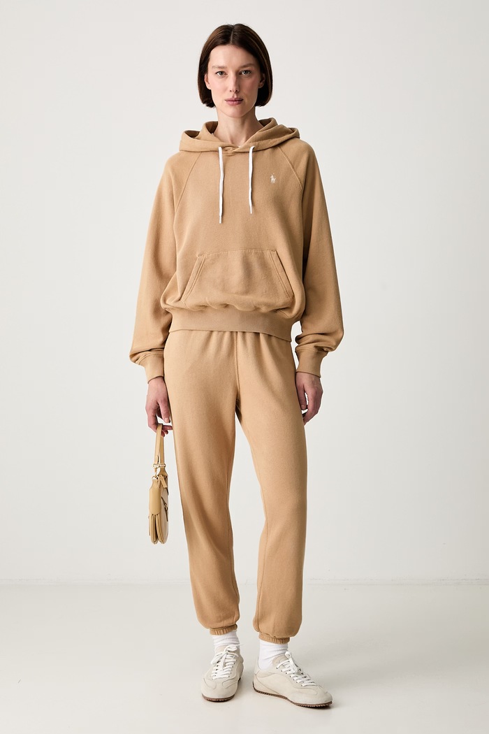 Polo Ralph Lauren donji dio trenirke s pamukom za žene 211971694 smeđa