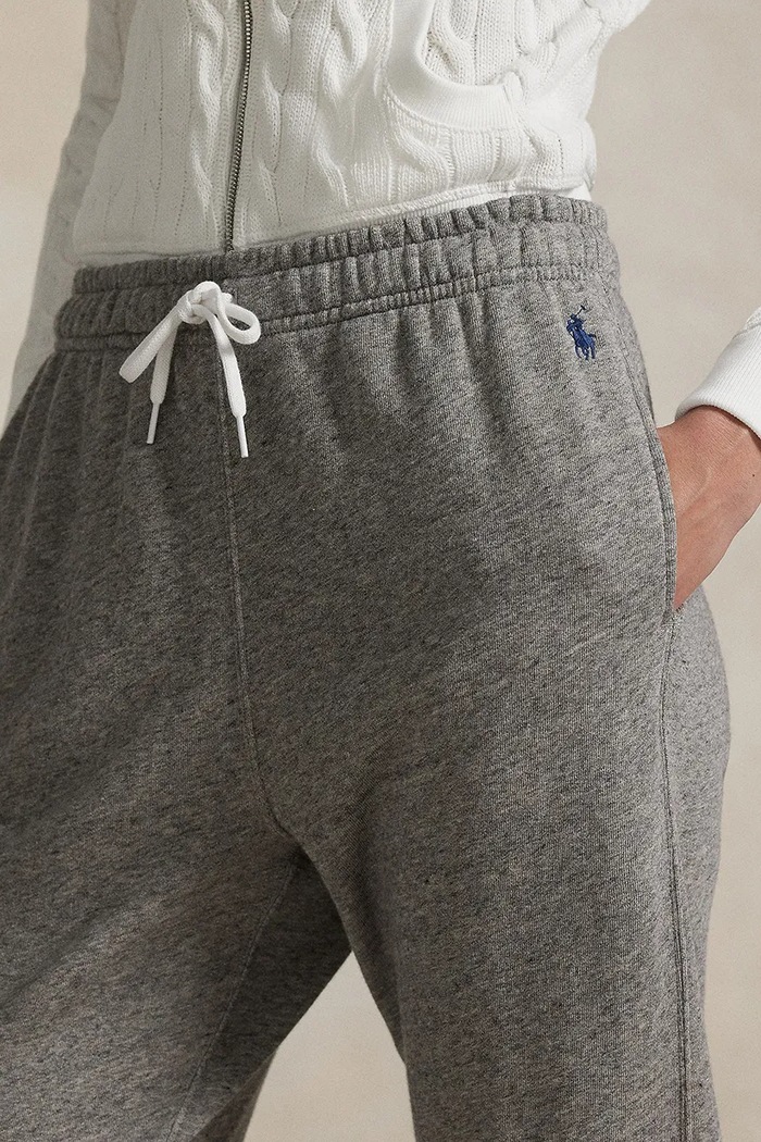 Polo Ralph Lauren Teplákové nohavice dámske s bavlnou sivá 211971694