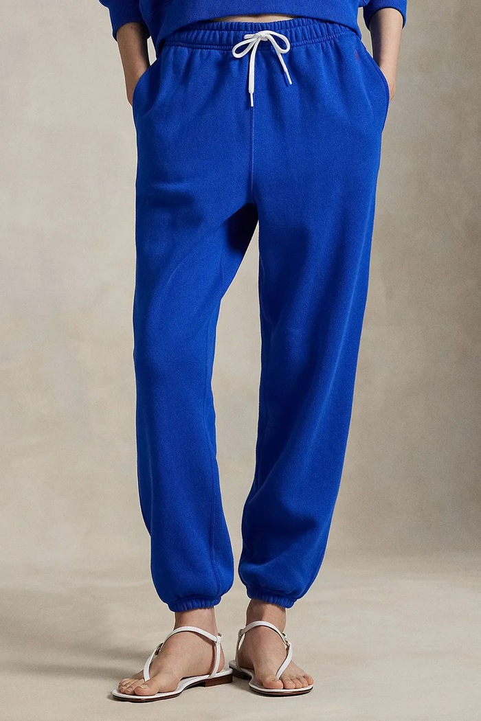 Polo Ralph Lauren teplákové nohavice dámske pletenina fialová 211971700