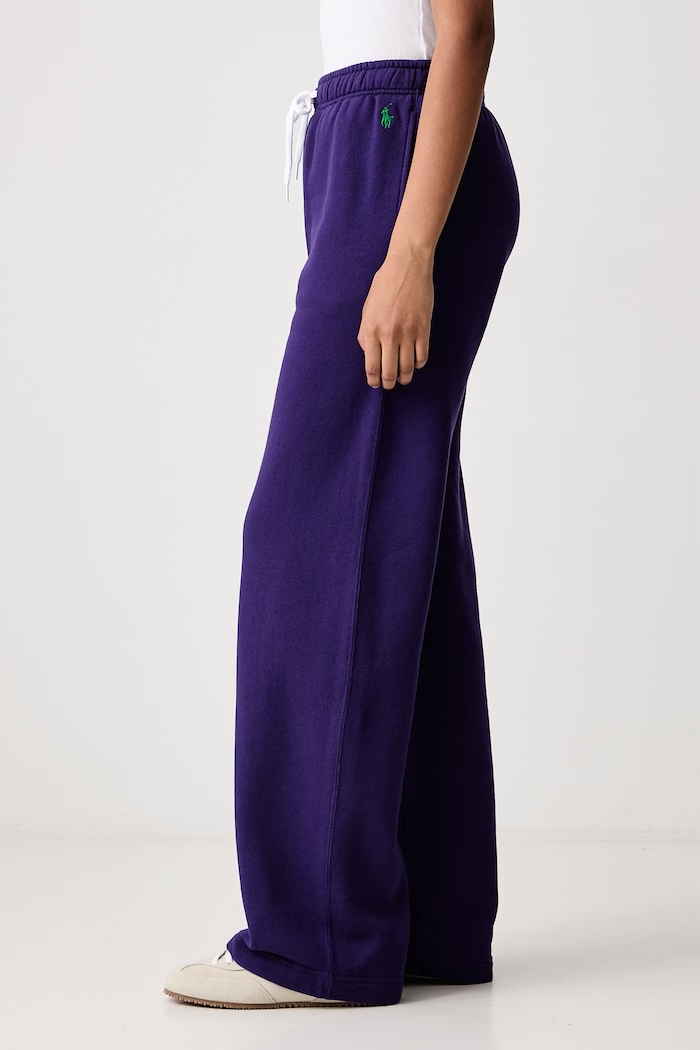 Παντελόνι επίσημο με βαμβάκι γυναικείο Polo Ralph Lauren 211977959 μωβ