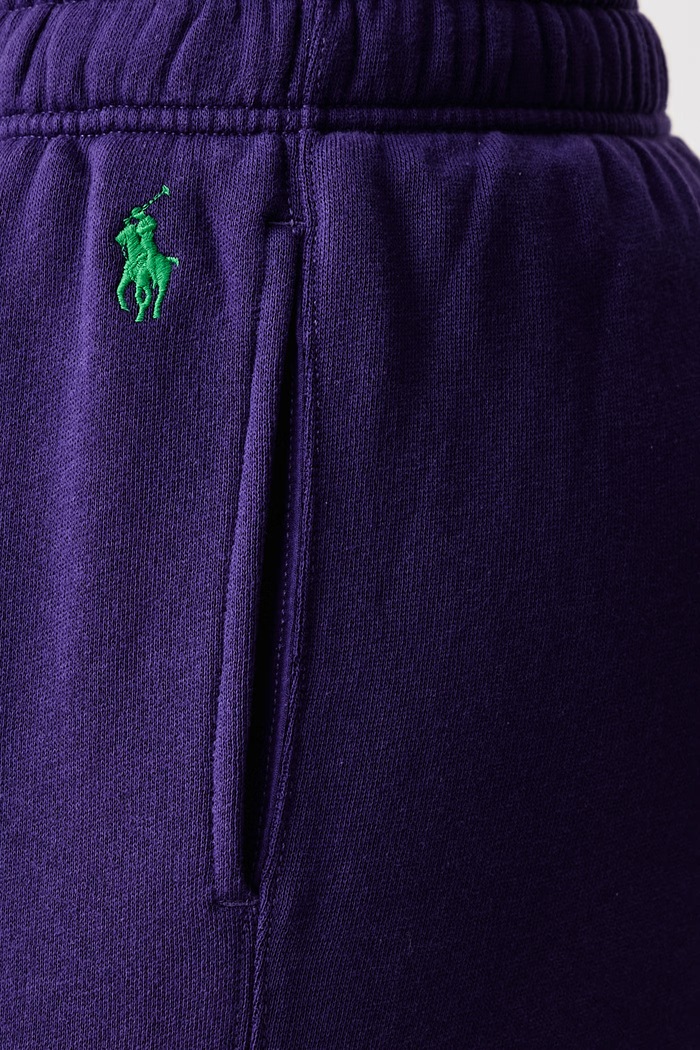 Παντελόνι επίσημο με βαμβάκι γυναικείο Polo Ralph Lauren μωβ 211977959