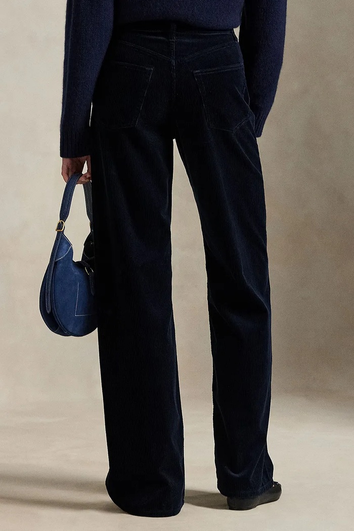 Polo Ralph Lauren pantaloni de catifea cord 211A87463 bleumarin AW25
