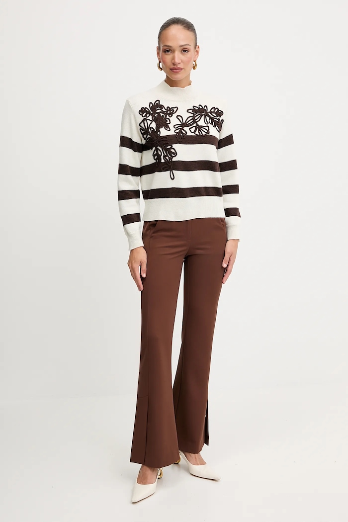 Patrizia Pepe nadrág 8P0754.A623 barna AW25