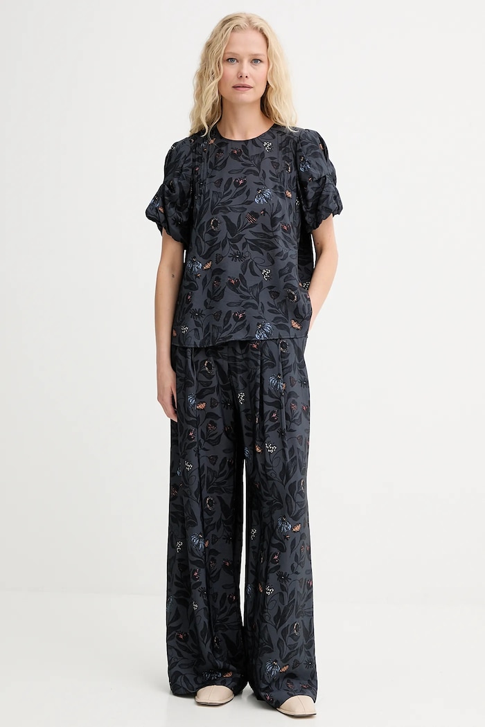 Nohavice MUNTHE FAICUS 253140225320 tmavomodrá AW25