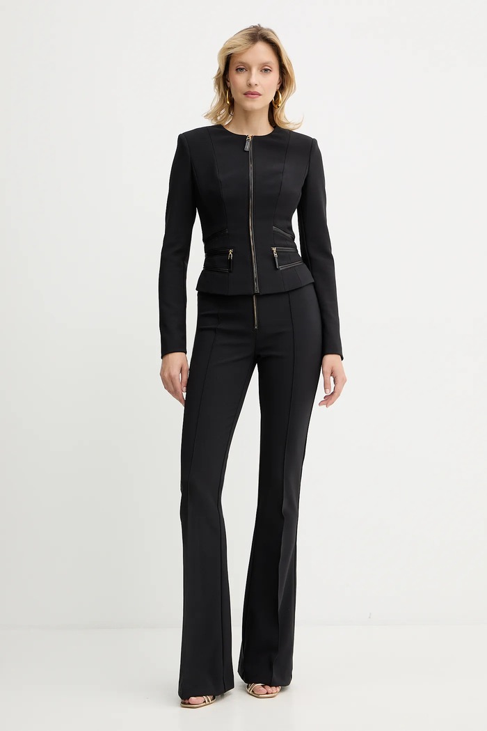 Elisabetta Franchi Nadrág PA12256E2 fekete AW25