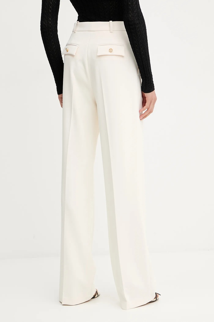 Odzież Elisabetta Franchi spodnie PA12556E2 beżowy