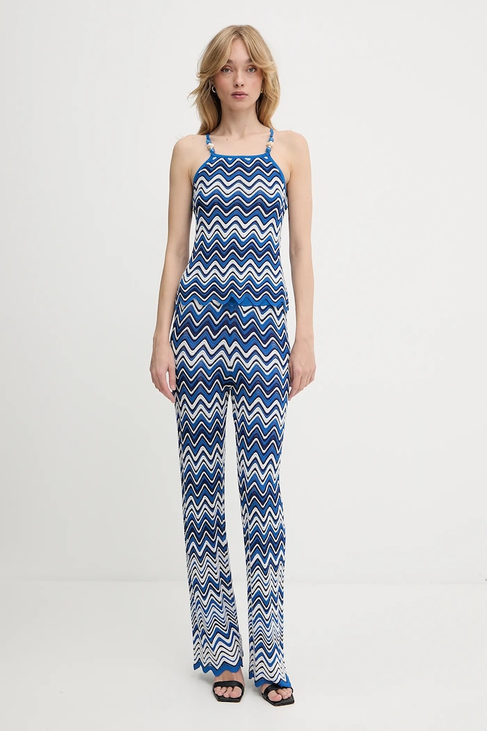 Morgan pantaloni PALMY albastru SS25