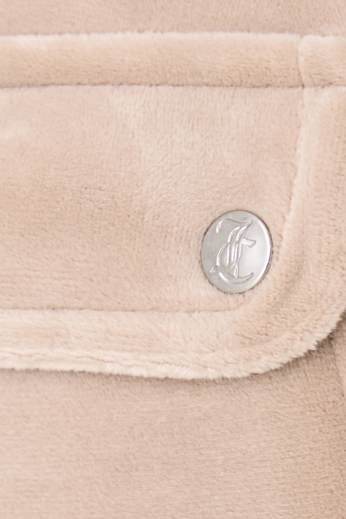 Spodnie dresowe damskie welurowe DEL RAY Juicy Couture JCAP180 beżowy