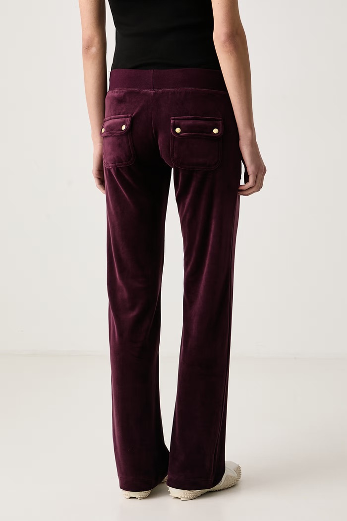 Odjeća Juicy Couture Donji dio trenirke za žene DEL RAY POCKETED PANT JCAP180G bordo