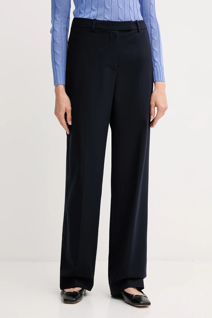 Bavlnené nohavice Tommy Hilfiger bavlna tmavomodrá WW0WW46811