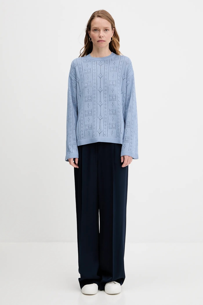 Tommy Hilfiger pantaloni WW0WW47171 bleumarin AW25