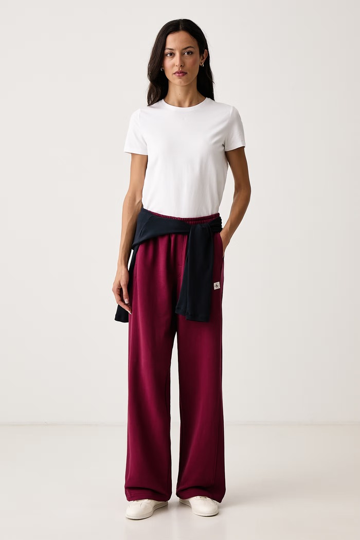 Calvin Klein Jeans Trenirka ženska z bombažem LV047C249G bordo AW25