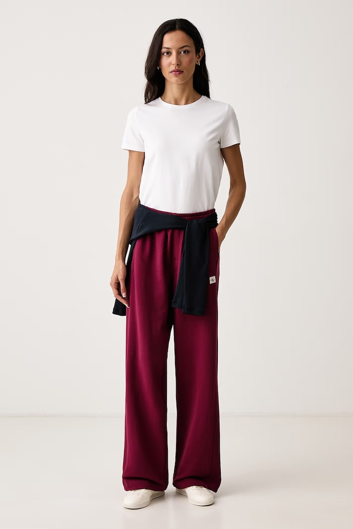 Calvin Klein Jeans Trenirka ženska z bombažem LV047C249G bordo AW25